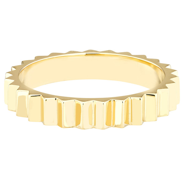 14k Yellow Gold Fluted Ring