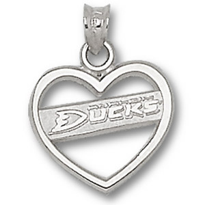 Anaheim Ducks 5/8in Sterling Silver Logo Pendant