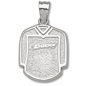 Sterling Silver 5/8in Anaheim Ducks Jersey Pendant