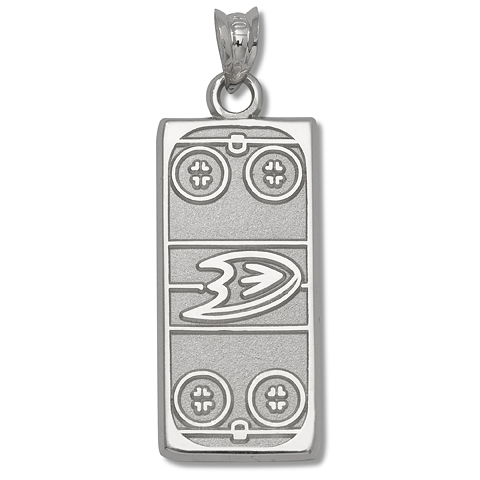 Anaheim Ducks Rink 1/4in Sterling Silver