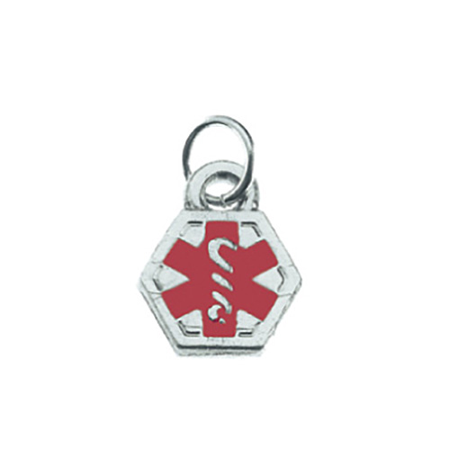  Stainless Steel Double-Sided Medical Charm 3/8in