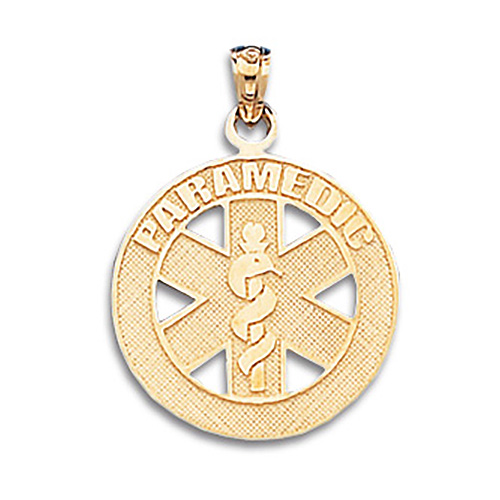 10kt Yellow Gold 7/8in Paramedic Pendant