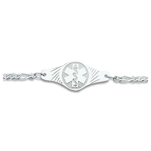 7in Medical Bracelet - Sterling Silver