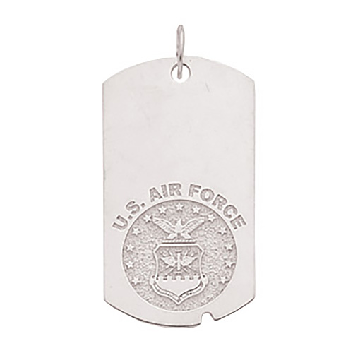 Sterling Silver 1 5/8in U.S. Air Force Dog Tag
