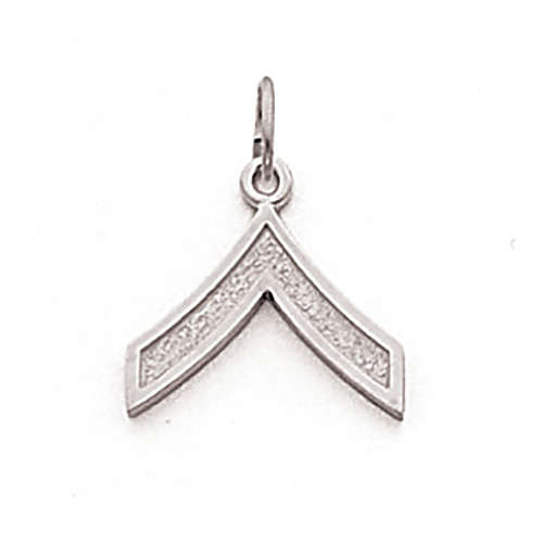 Sterling Silver 1/2in US Marine Corps PFC Pendant