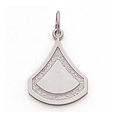 Sterling Silver 3/4in US Army PFC Pendant