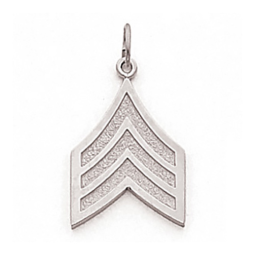 Sterling Silver 3/4in US Army Sergeant Pendant