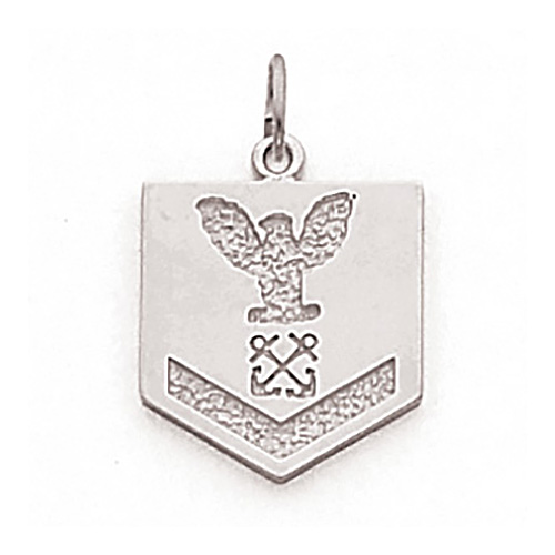5/8in US Navy PO3 Pendant - Sterling Silver