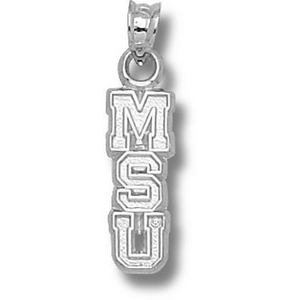 Mississippi State Bulldogs 5/8in Sterling Silver MSU Pendant