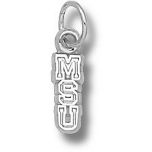 Mississippi State Bulldogs 3/8in Sterling Silver Pendant