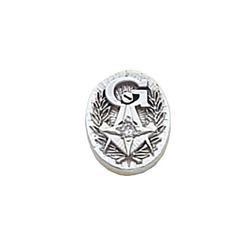 10k White Gold Masonic Diamond Tie Tac