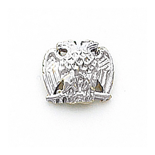 10k White Gold 7/16in Scottish Rite Tie Tac