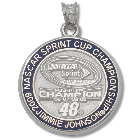 Jimmie Johnson 2009 Champion Pendant Sterling Silver