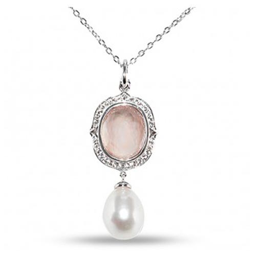 Cultured Freshwater Pearl Pink Mother of Pearl Necklace