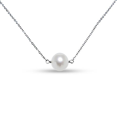 Sterling Silver Single Cultured Freshwater Pearl Necklace