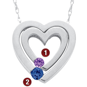 Sterling Silver Nesting Heart Necklace