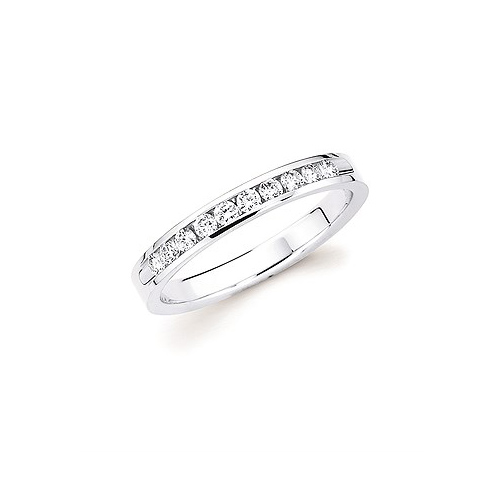 14kt White Gold 1/4 ct Diamond 10-Stone Anniversary Band