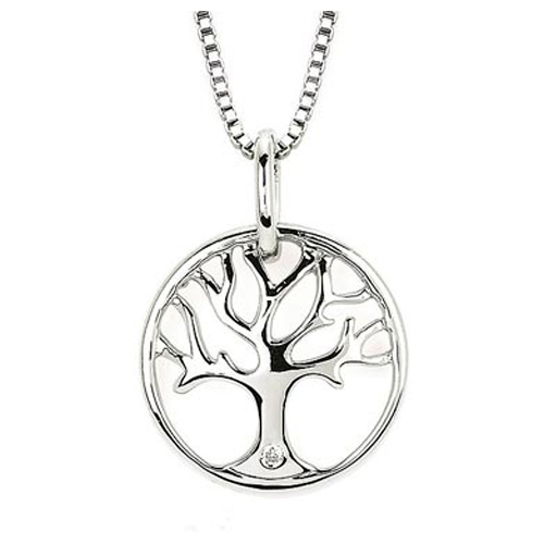 Sterling Silver Diva Diamonds Tree of Life Necklace