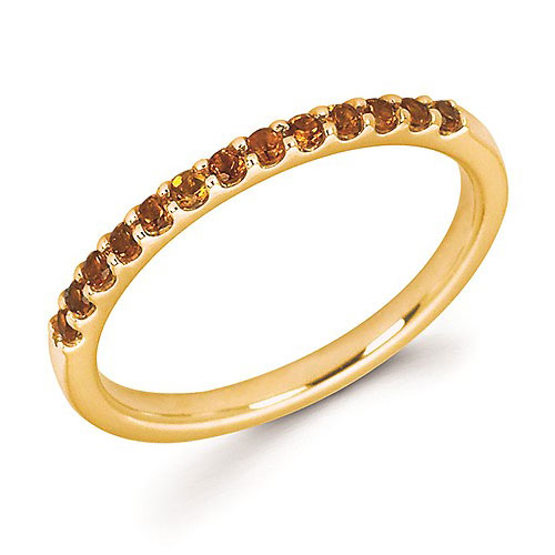 14k Yellow Gold 1/5 ct Stackable Citrine Ring