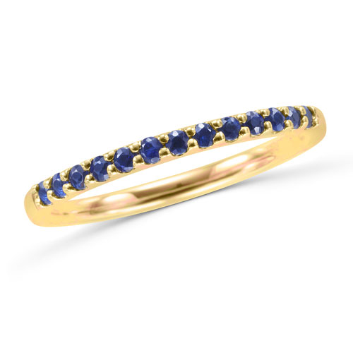 14k Yellow Gold Stackable 1/4 ct Sapphire Ring