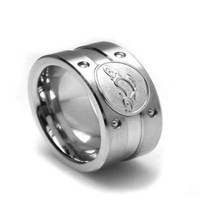 Orange County Choppers 12mm Gray Rivet Ring
