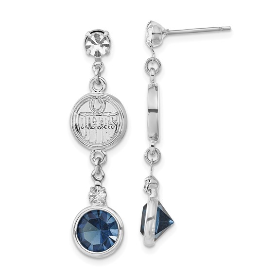Edmonton Oilers Crystal Logo Earrings