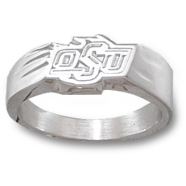 Sterling Silver Oklahoma State University OSU Fire Ring