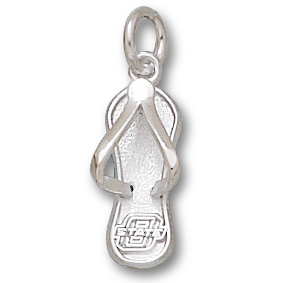 Oklahoma State University 5/8in Flip Flop Pendant Sterling Silver