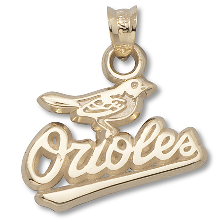 10kt Yellow Gold 9/16in Baltimore Orioles New Logo Pendant
