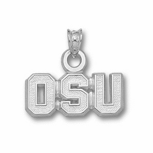 Ohio State Buckeyes 5/16in Sterling Silver Team Pendant