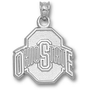 Sterling Silver 5/8in Ohio State University Athletic O Pendant