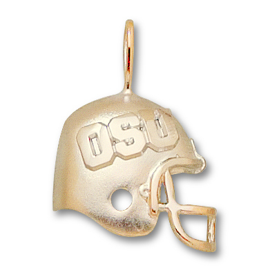 Ohio State University OSU Football Helmet Pendant 10k Yellow Gold