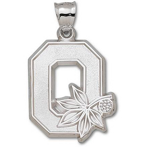 Sterling Silver Giant 1 3/8in OSU O Pendant