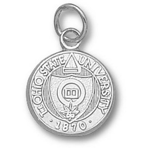Sterling Silver 1/2in Ohio State University Seal Pendant