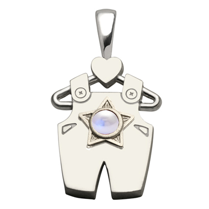 Sterling Silver Boy All Star Pearl Pendant