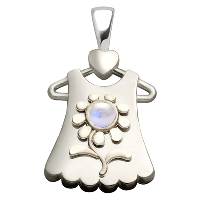 Sterling Silver Blossom Pearl Pendant