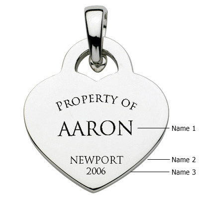 Sterling Silver Mom's Little Treasures Heart Pendant