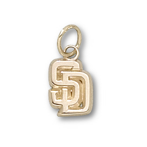 San Diego Padres 3/8in 14k SD Pendant
