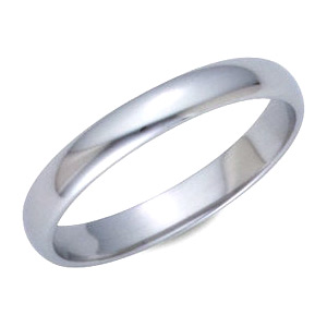 Platinum Domed Comfort Fit Band 3mm