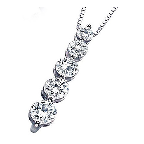 1/4 CT TW Journey Diamond Pendant G-I / I2-I3 with Chain