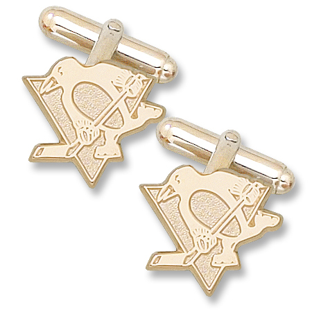 14kt Yellow Gold Pittsburgh Penguins 5/8in Cufflinks