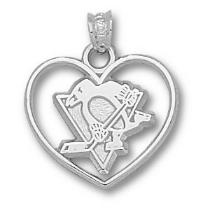 Sterling Silver Gold-plated NHL LogoArt Pittsburgh Penguins Dangle Pos