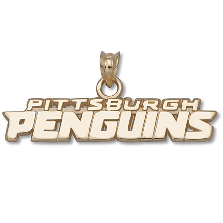 Pittsburgh Penguins Word Mark Pendant 14k Yellow Gold