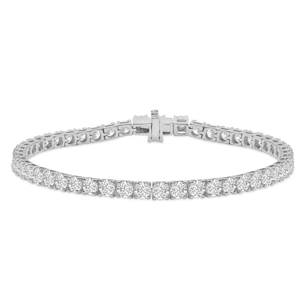 3 ct tw Lab Grown Diamond Tennis Bracelet E-F Color VS1 Clarity in 14k White Gold