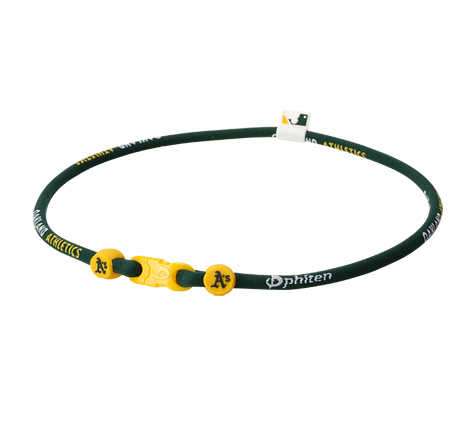 22 inch Oakland Athletics Titanium Phiten Necklace X30