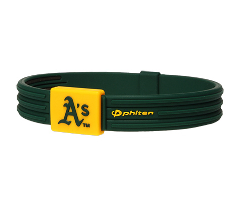 6.75 inch Oakland Athletics Titanium Phiten Bracelet S-Type