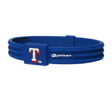 7.5 inch Texas Rangers Titanium Phiten Bracelet S-Type