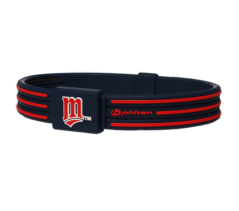 7.5 inch Minnesota Twins Titanium Phiten Bracelet S-Type