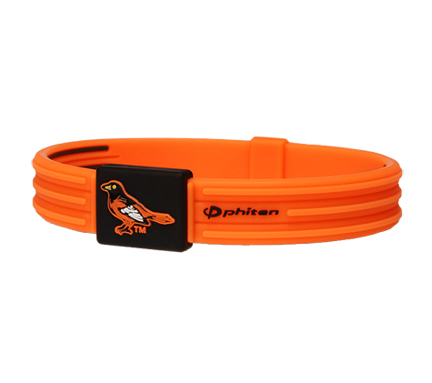 7.5 inch Baltimore Orioles Titanium Phiten Bracelet S-Type