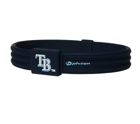 7.5 inch Tampa Bay Rays Titanium Phiten Bracelet S-Type